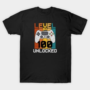 Level 100 Unlocked - Gamer Milestone Tee with Colorful Controller T-Shirt